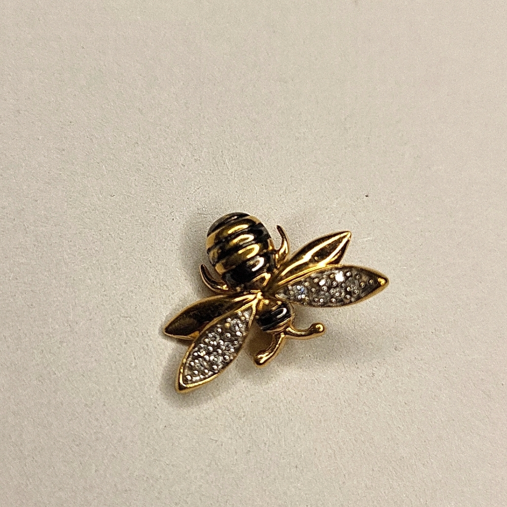 Gold and Silver Bee Pendant